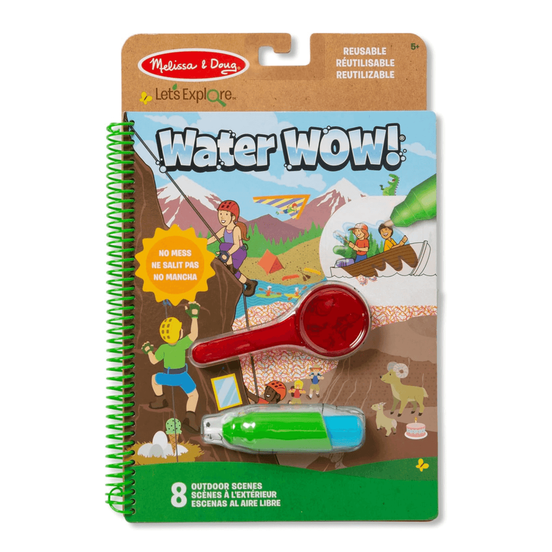 water wow! book from melissa & doug with red magnifying lens and chunky water pen on the front suitable for ages +
