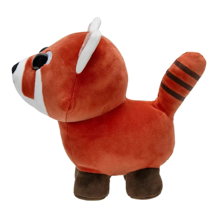 Side view of a red panda soft plush toy animal