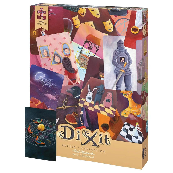 Dixit 1000 pieces jigsaw puzzle with red mish mash illustration image