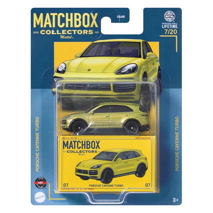 Matchbox Collectors Porsche Cayenne Turbo model car in packaging
