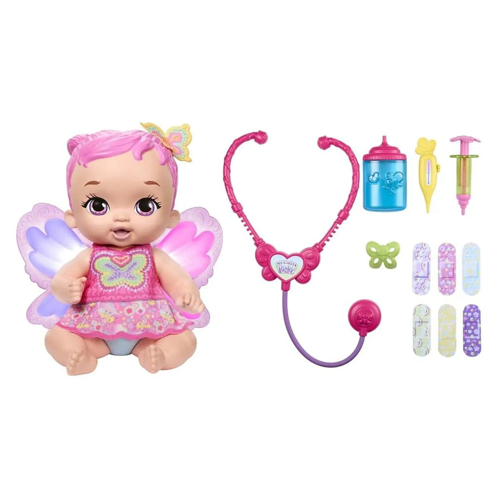 Light up butterfly baby doll with accessories