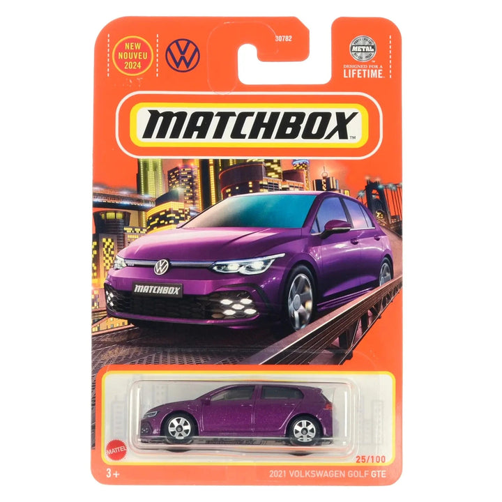 2021 Volkswagen Golf GTE model car from Matchbox die-cast collection 30782