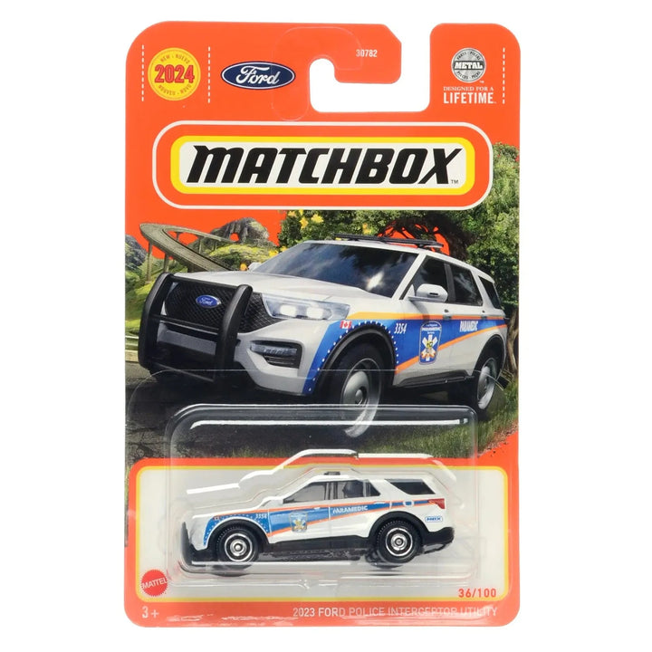 2023 Ford Police Interceptor Utility model car from Matchbox die-cast collection 30782