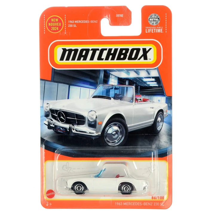 1963 Mercedes-Benz 230 SL model car from Matchbox die-cast collection 30782
