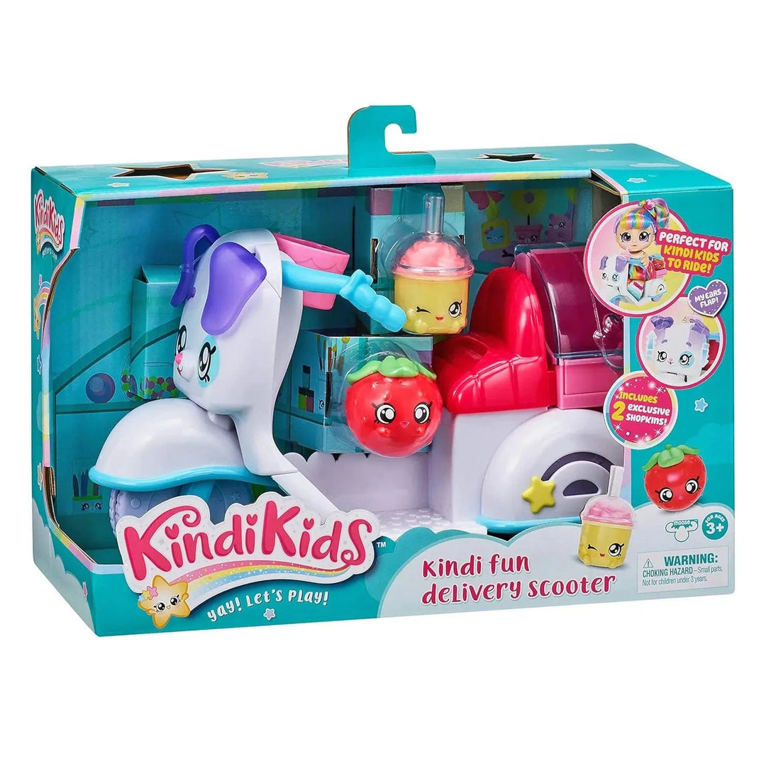 Kindi Kids Fun Delivery Scooter in box packaging