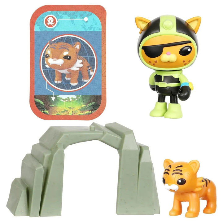 Octonauts Above & Beyond Kwazii figure, tiger figure, cave and mission card