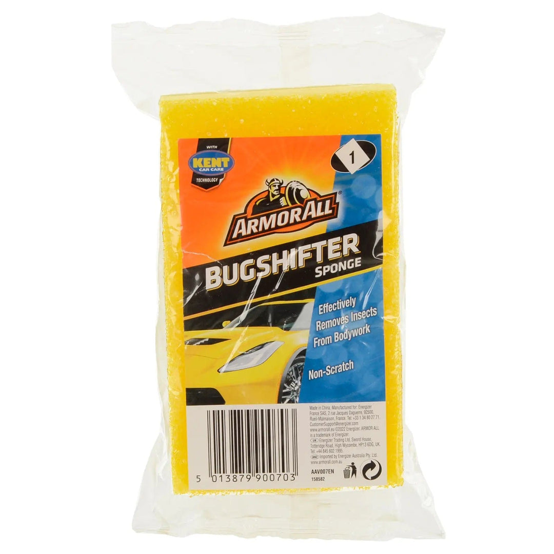 Bug shifter sponge in yellow with non scratch pad for your car from armorall
