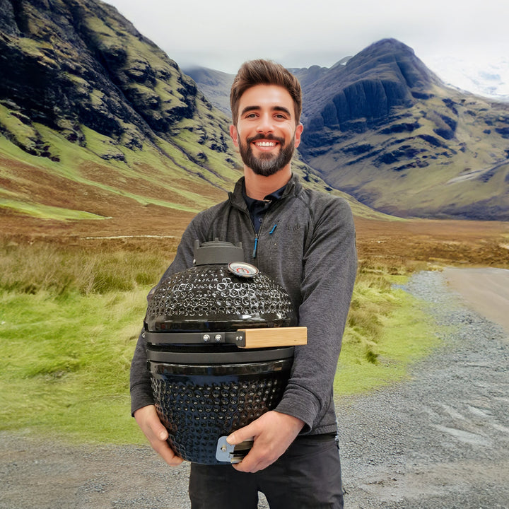 Azuma 13" Mini Kamado Ceramic Egg Charcoal Picnic Barbecue BBQ Grill