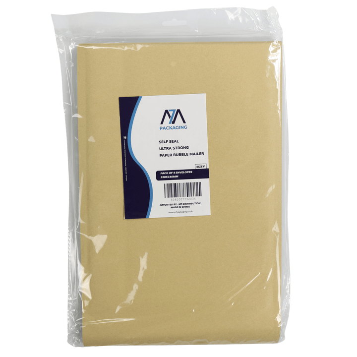 4 Pack Brown Paper Envelope Bubble Padded Mailer Self Seal 230 x 340mm