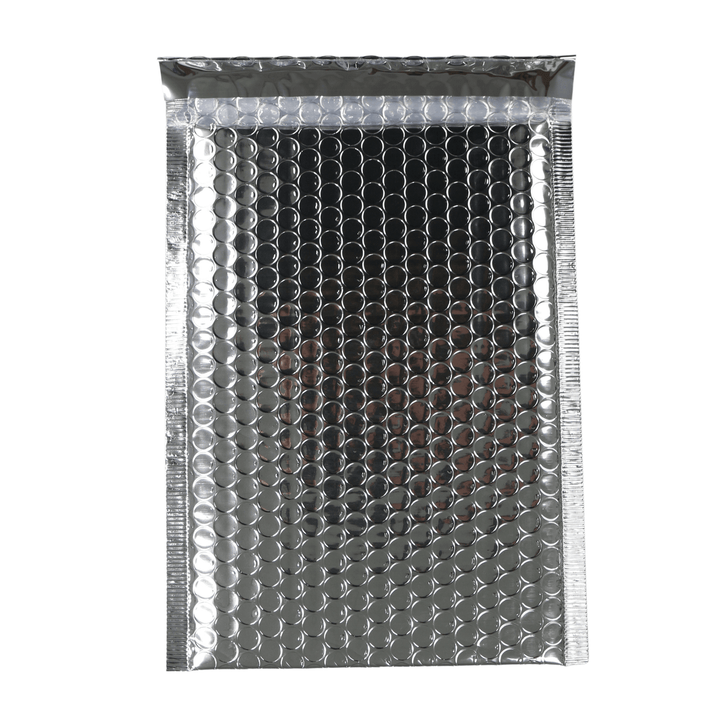 silver mailer back view with self sealing top