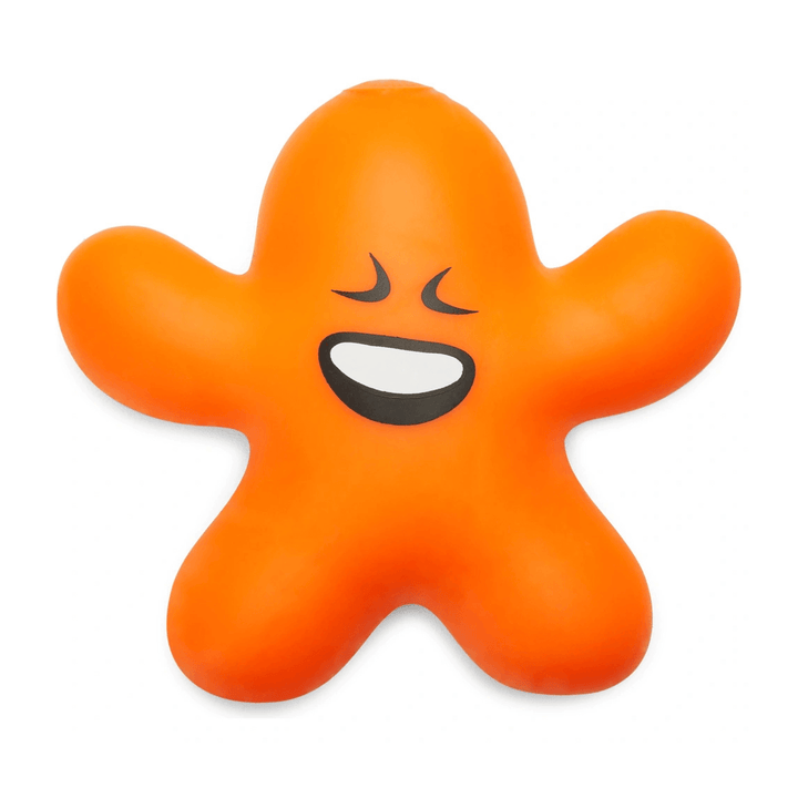 orange giant stretch friends with cross eyed laughing detail and white and black smile