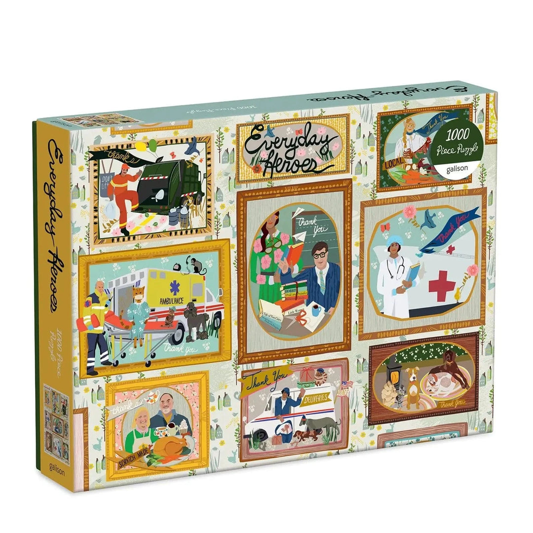 1000 piece jigsaw puzzle with Everyday heroes design artwork