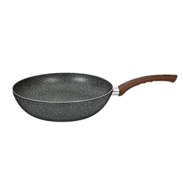 Blaumann Wok Aluminium Marble Cladding Dark Grey Diamatro 28cm