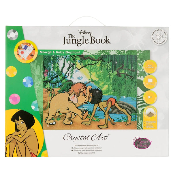 The Jungle book mowgli and baby elephant design crystal art kit