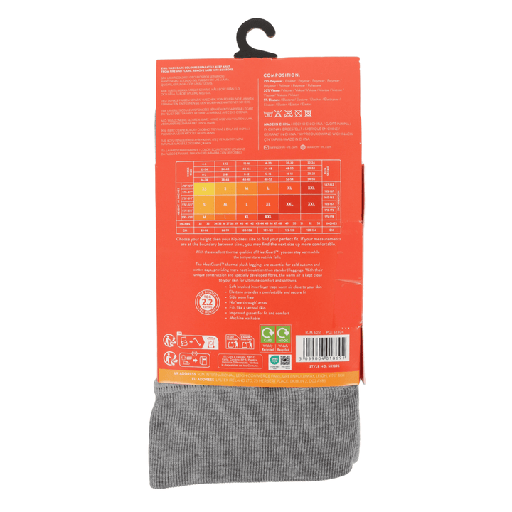 Gray sock with orange label on a white background