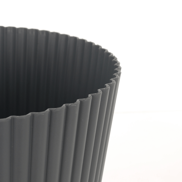 detail shot of ridged edges in plastic material