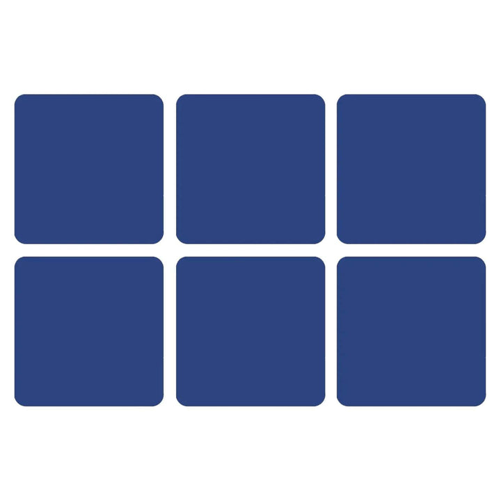 dark blue solid colour set of 6 coasters from Pimpernel