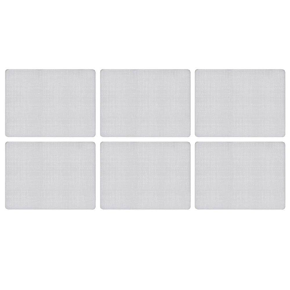 Hessian grey pattern set of 6 placemats