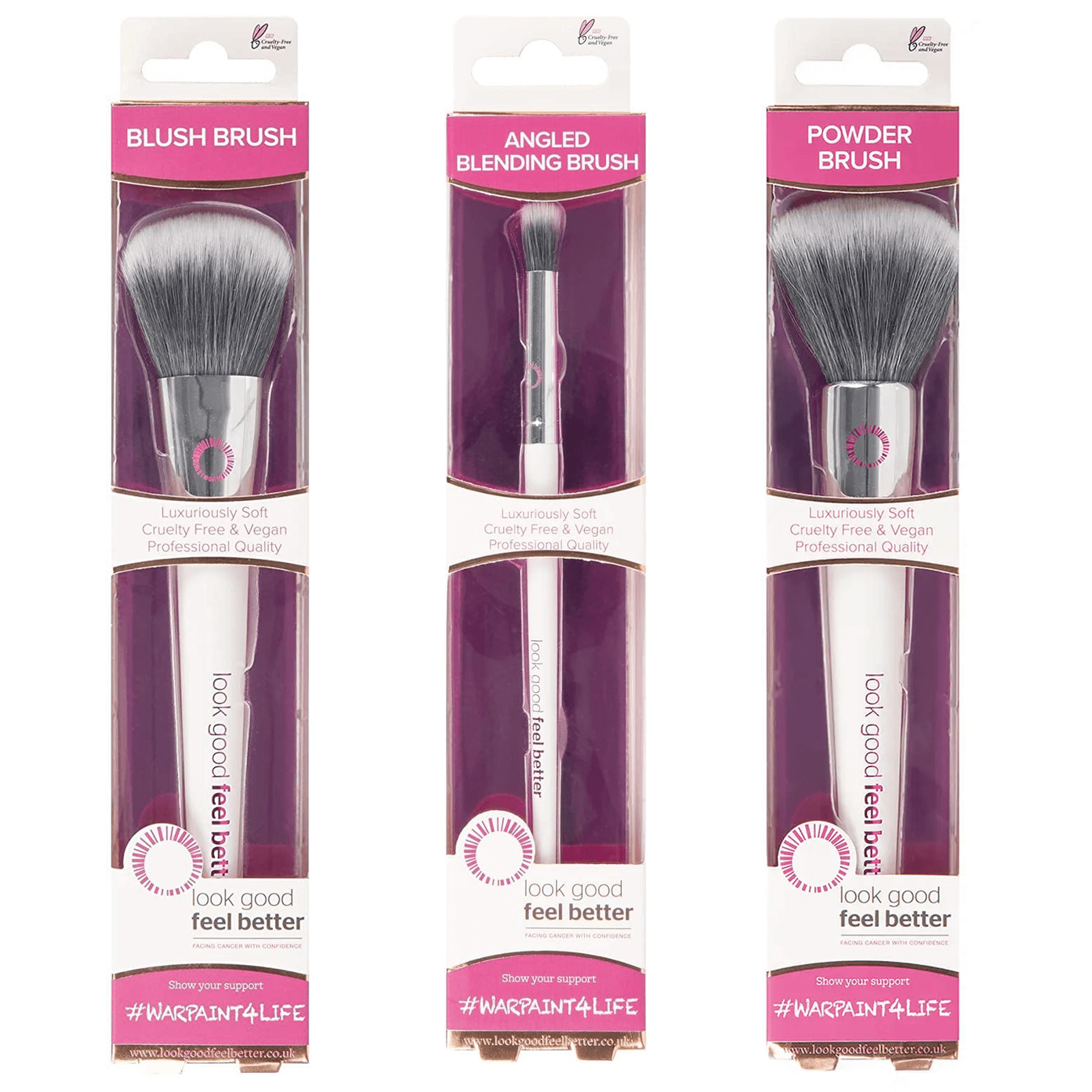 Look Good Feel Better Professional Vegan Face Makeup Brushes
