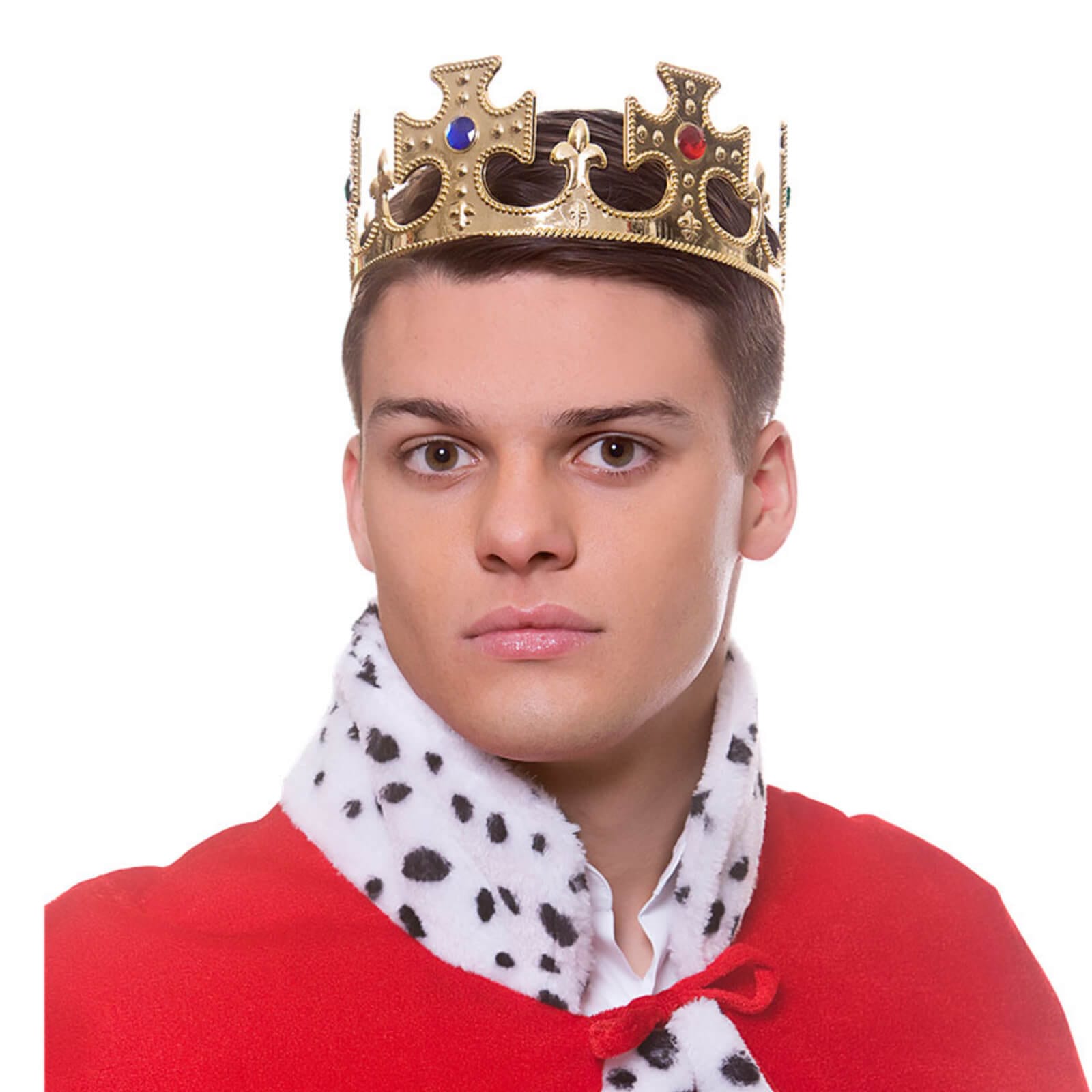 Buy Adults Gold Crown King Queen Jewels Medieval Fancy Dress XSStock.co.uk