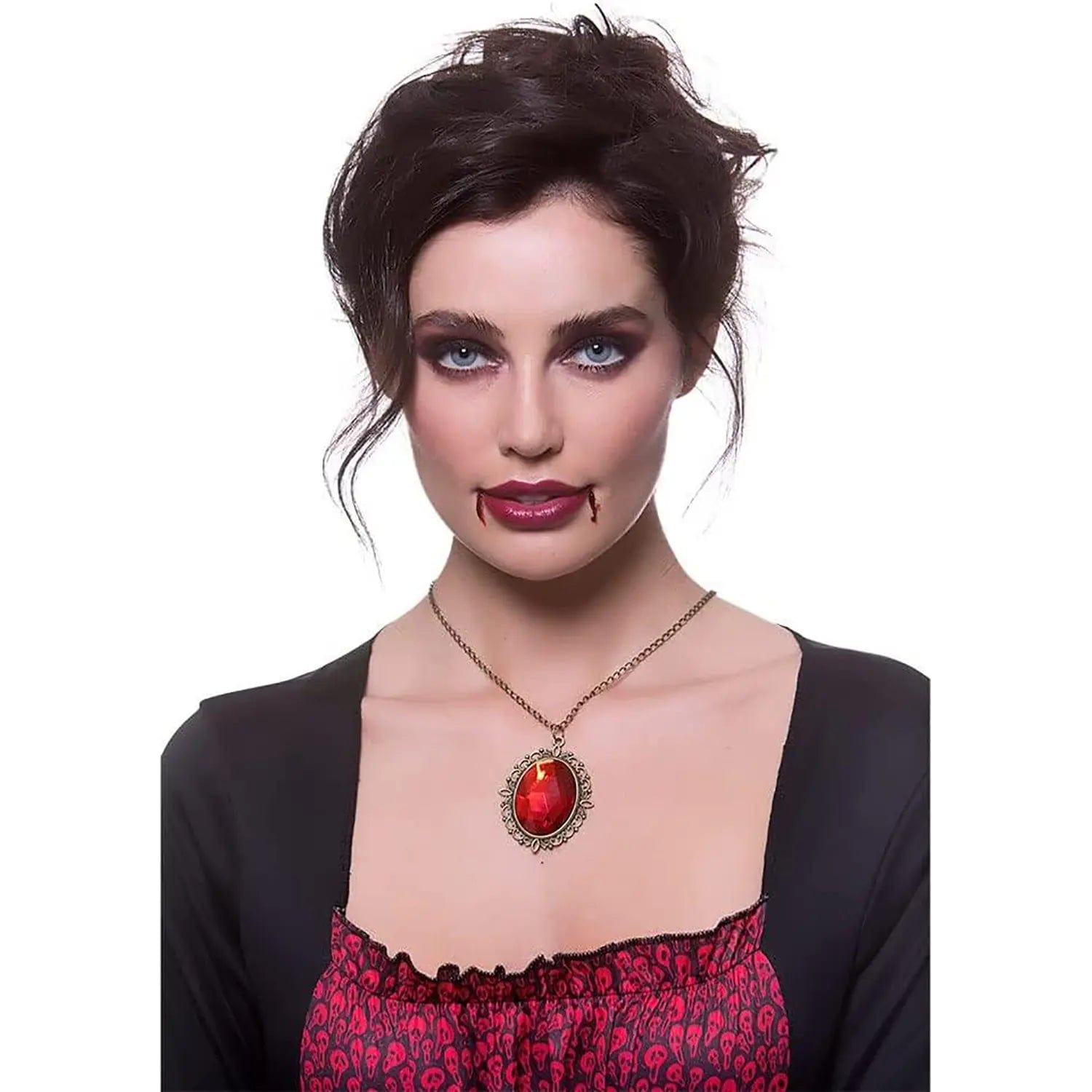 Buy Gothic Ruby Necklace Red Jewel Vampire Queen XS Stock XS Stock