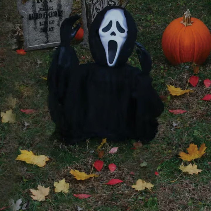 Ghost Face Grave Breaker Garden Decoration Outdoor Halloween Prop