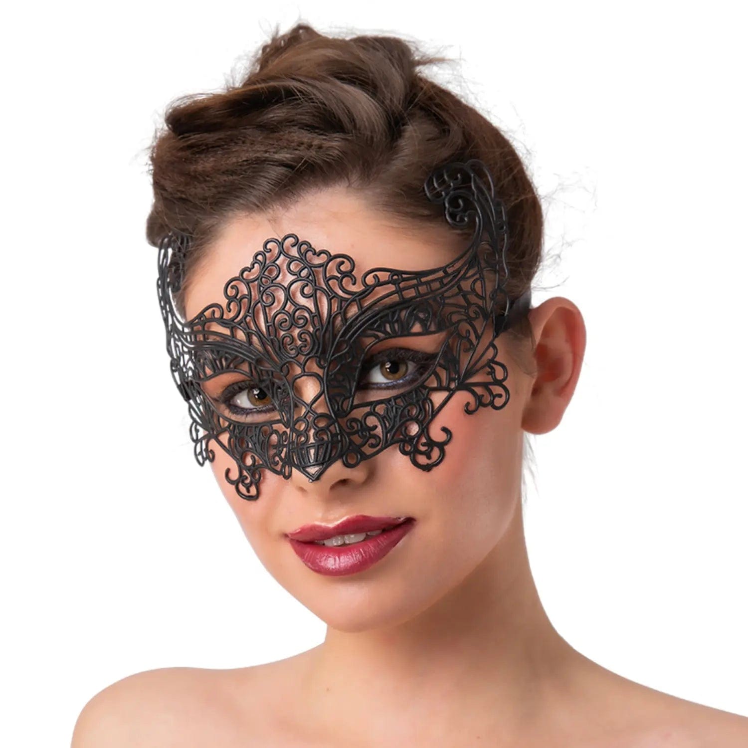 Buy Filigree Eye Mask Black Lace Effect Masquerade Ball | XS Stock – XS ...