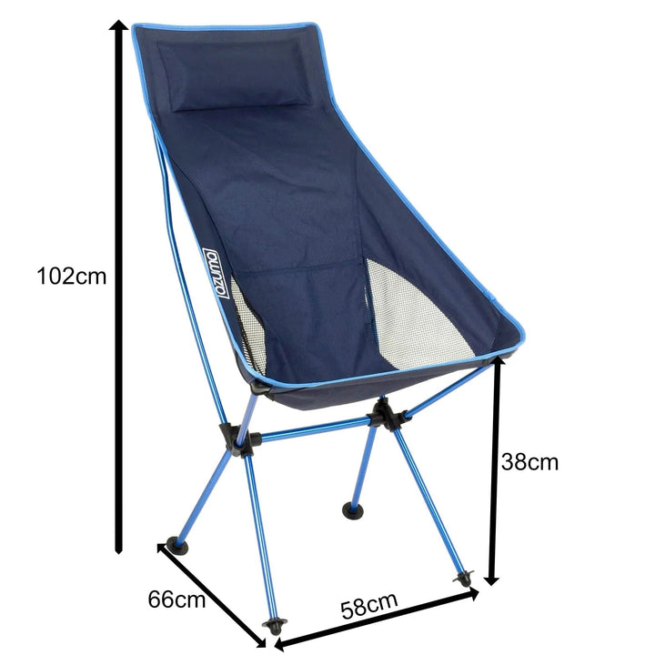 Azuma Ultra Light Camping Chair With Bag Picnic Fishing Seat