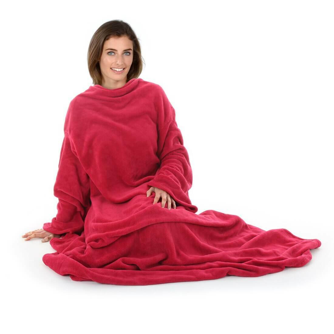 Buy Luxurious Wrap Around Blanket With Sleeves 137 x 180cm XS Stock
