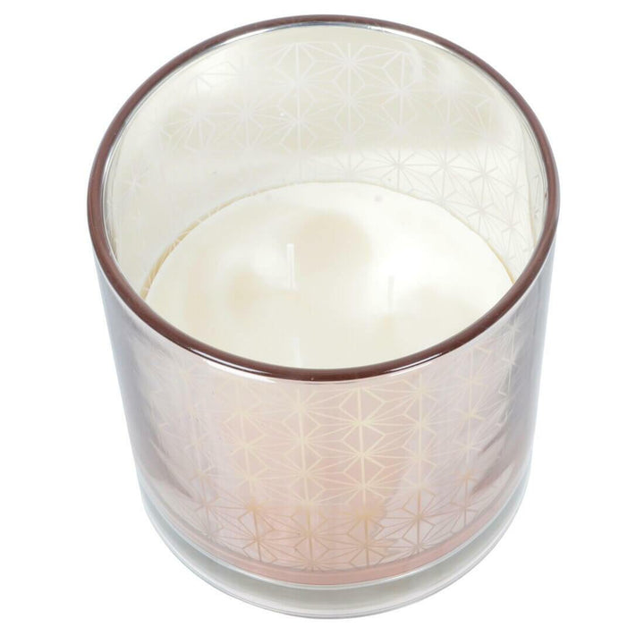 Large Unscented Candle Lantern Electroplated Glass Holder 15cm