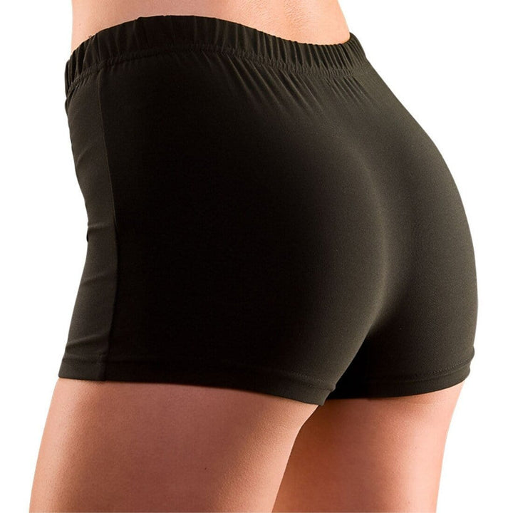 80s Neon Hot Pants Fancy Dress Costume Halloween Disco Shorts Black / S