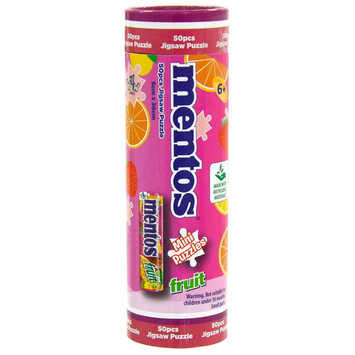Mentos Mini Jigsaw Puzzle Sweets Tube 50 Pieces Age 6+ Fruit