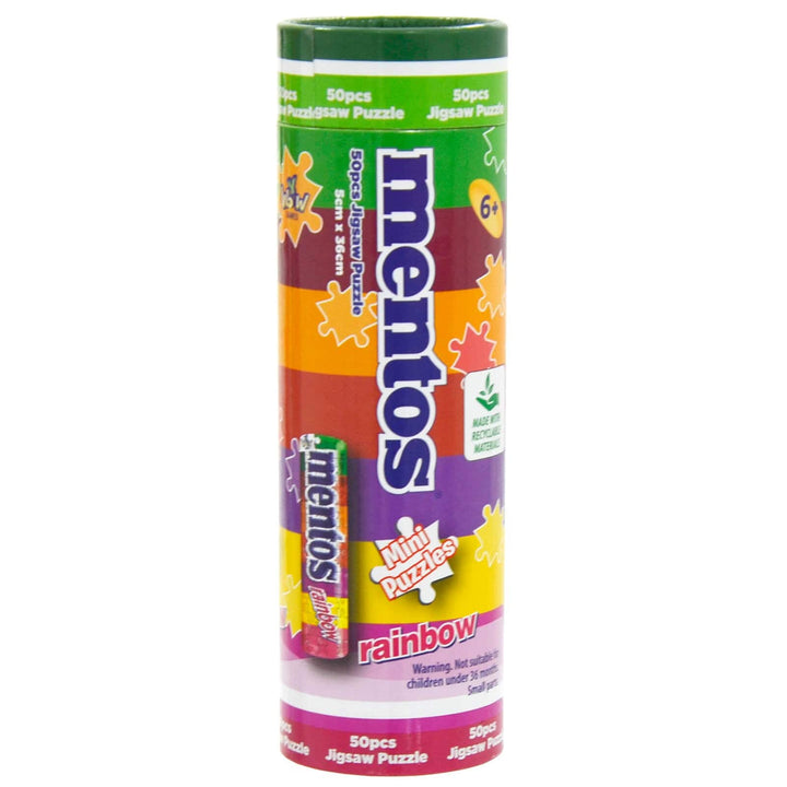 Mentos Mini Jigsaw Puzzle Sweets Tube 50 Pieces Age 6+ Rainbow
