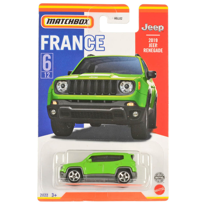Matchbox Cars Best of France 2022 Mix Die-Cast Vehicle 1:64 Jeep Renegade