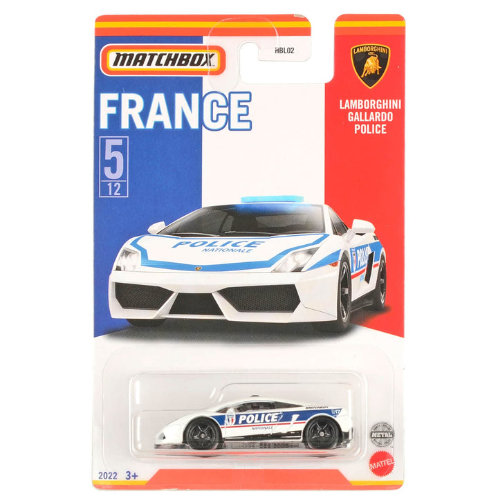 Matchbox Cars Best of France 2022 Mix Die-Cast Vehicle 1:64 Lamborghini Police