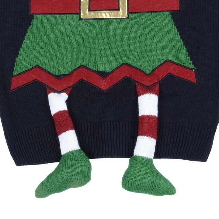 Hooded Christmas Jumper Elf Body With Legs Novelty Unisex
