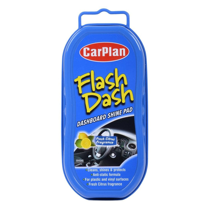 Flash Dash Dashboard Shine Pad Clean Protect Citrus Scent