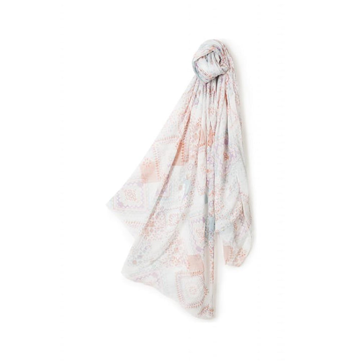 Womens Sheer Summer Scarf Pastel Print Cameron
