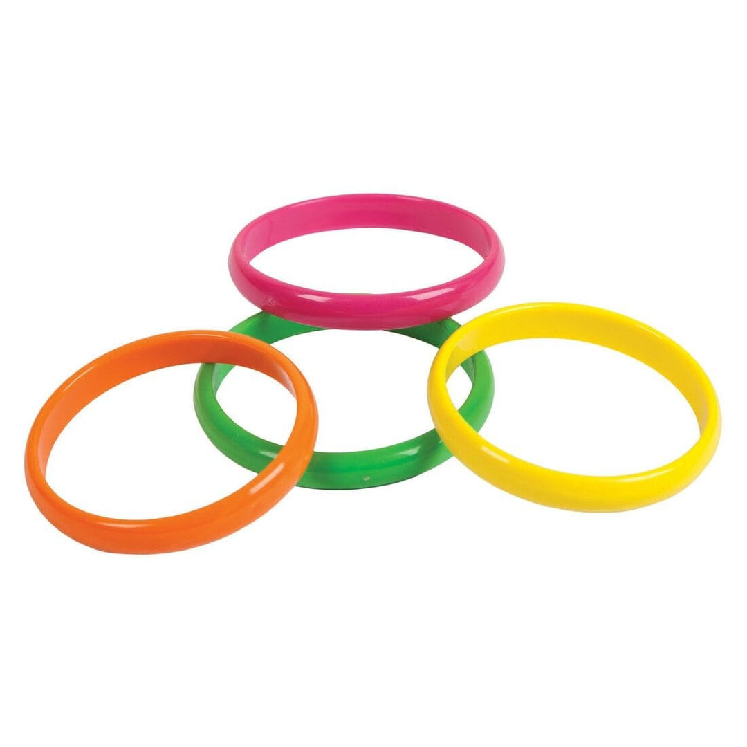 80s Neon Bracelets 4 Pack Bangles Fancy Dress Accessory