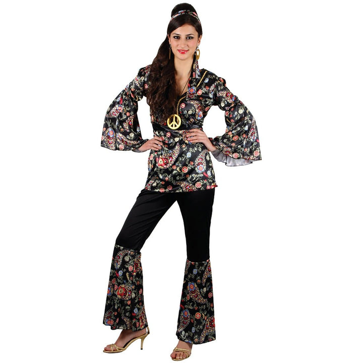 Womens Peace Lovin' Hippie Fancy Dress Halloween Costume XS