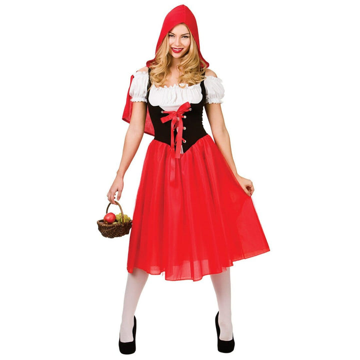 Womens Red Riding Hood Fancy Dress Halloween Costume L (UK 18-20)