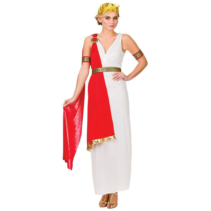 Womens Glamorous Roman Lady Fancy Dress Halloween Costume L (UK 18-20)
