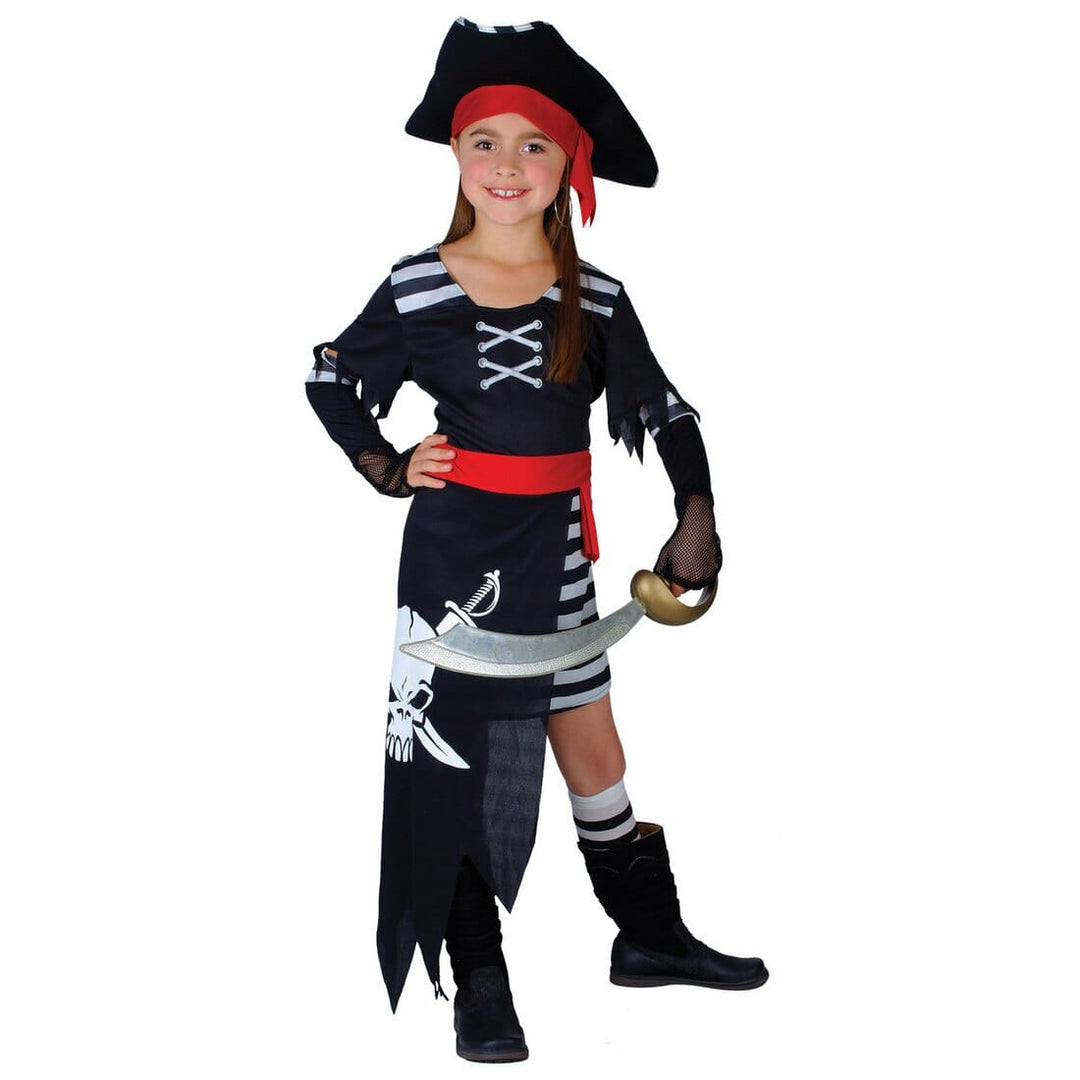 Girls Pretty Pirate Princess Fancy Dress Halloween Costume L (8-10 years)