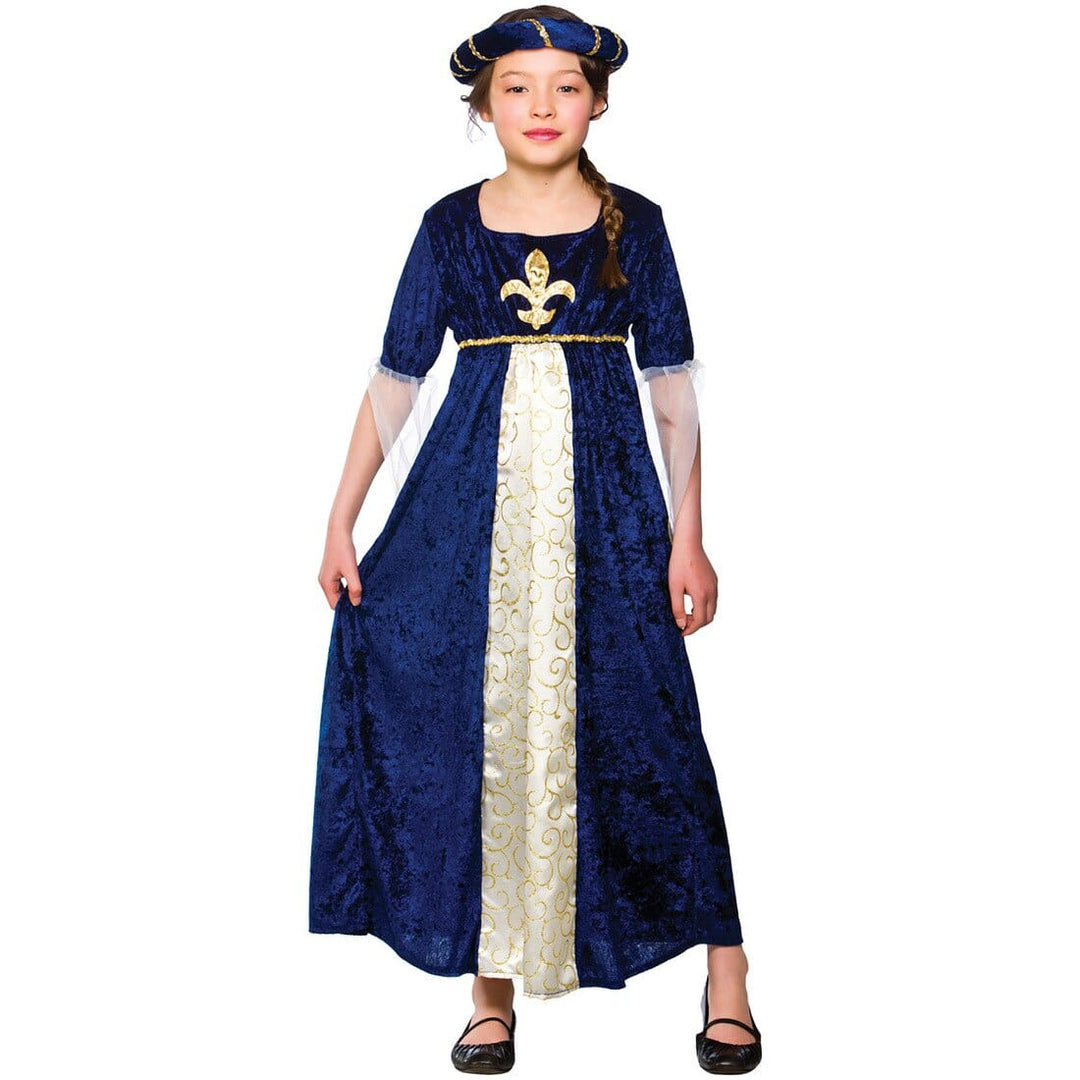 Girls Tudor Princess Royal Fancy Dress Halloween Costume L (8-10 years)