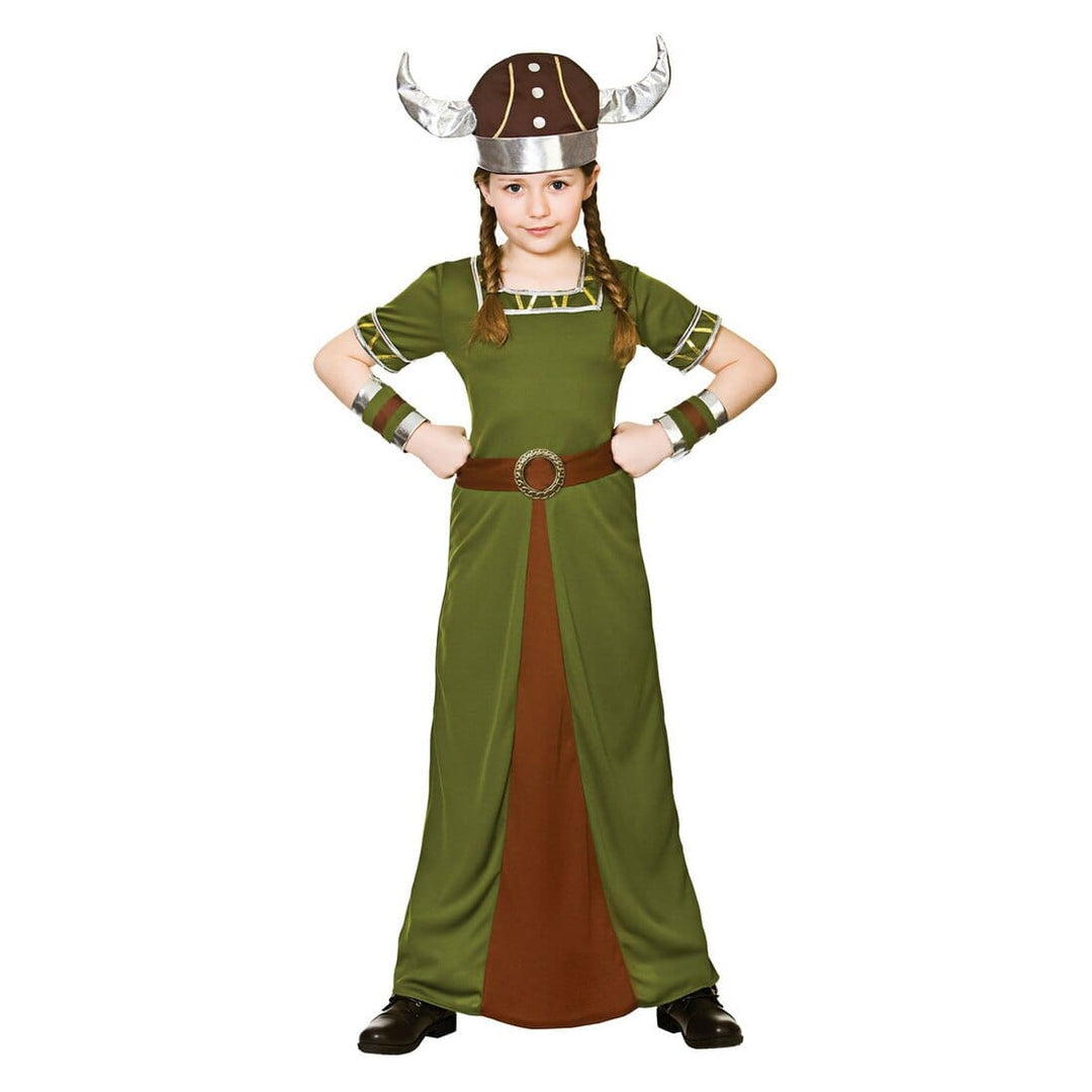Girls Viking Princess Fancy Dress Halloween Costume L (8-10 years)