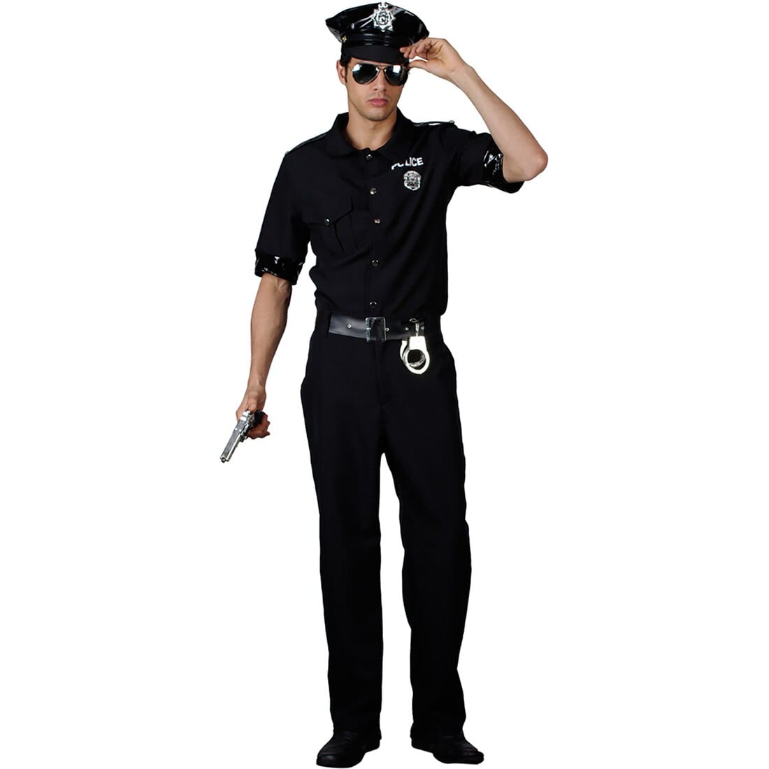Mens New York Cop Police Man Fancy Dress Halloween Costume XSStock.co.uk