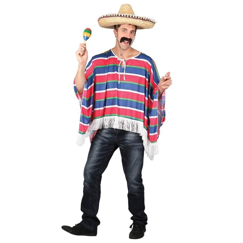Mexican Poncho X MEXICAN SOMBRERO HAT WILD WESTERN BANDIT FANCY
