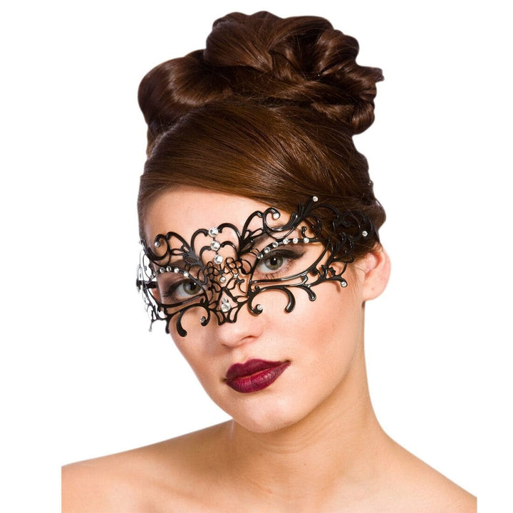 Adults Black Eyemask Fancy Dress party Accessory (F)