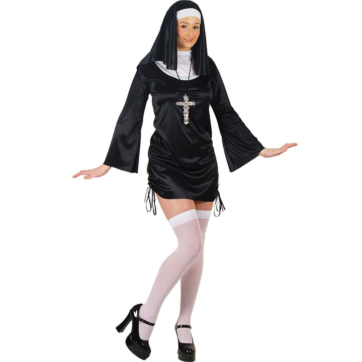Womens Naughty Nun Sister Habit Convent  Fancy Dress Costume L (UK 18-20)