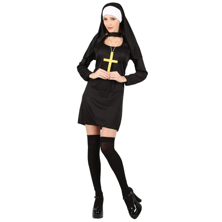 Womens Sexy Nun Fancy Dress Habit Convent Sister Costume L (UK 18-20)